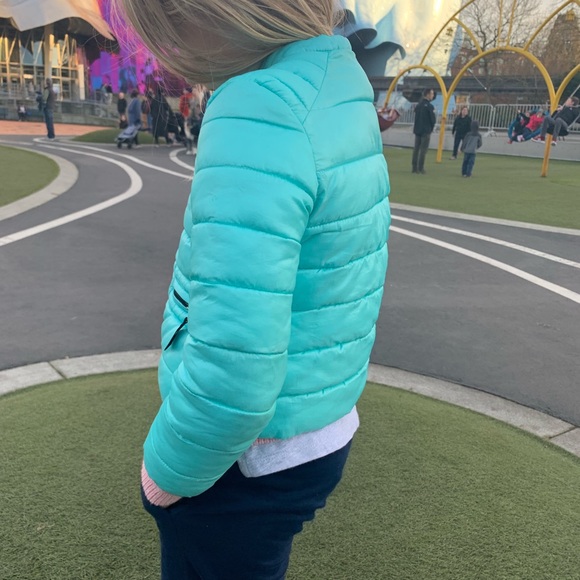 Zara girls 4/5 bluish/turquoise jacket - Picture 4 of 8